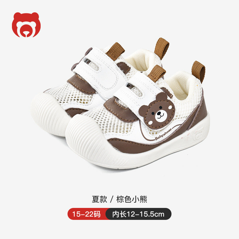 Baby sandals for boys, summer first walker shoes, 0-1-2 years old infant anti-slip soft sole mesh shoes for babies and toddlers, baby girl shoes