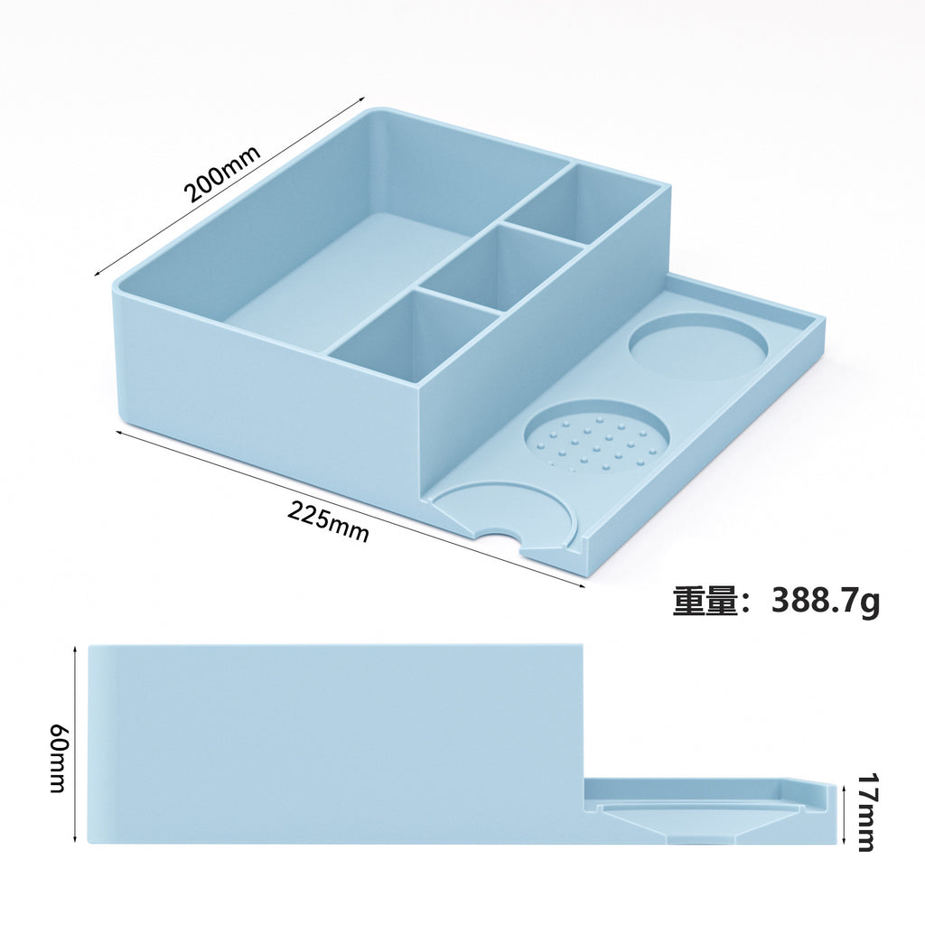 Cross-border household coffee grounds bucket powder residue storage bucket silicone powder pressing seat coffee bar storage box powder pressing set