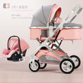 【tote bag style - 2-in-1】lotus root pink + carbon steel tube rubber wheels + one-hand fold