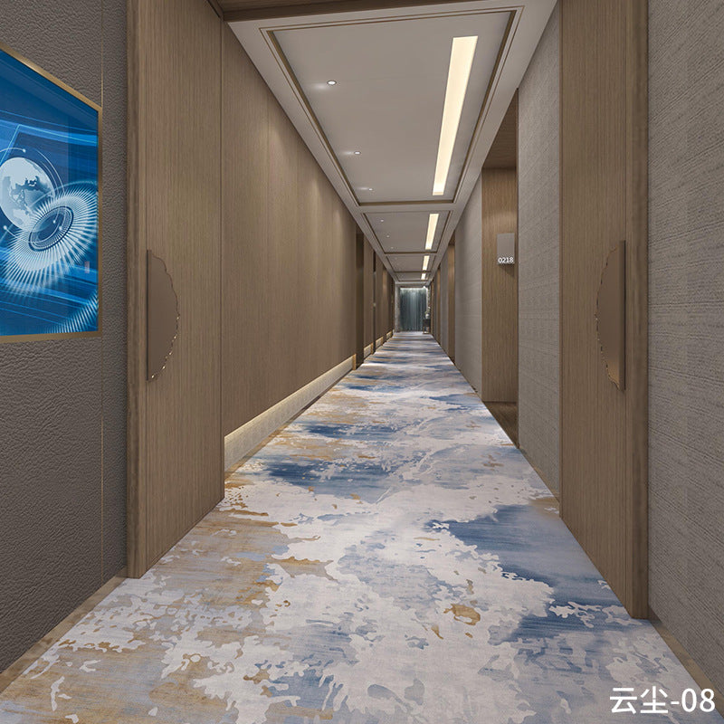 Custom hotel corridor aisle carpet, thickened 800g, fire-retardant, full coverage, for office buildings, offices, living rooms, bedrooms, and commercial use