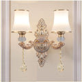 Crystal living room wall lamp european style bedroom club background wall zinc alloy wall lamp casual modern bedside lamp aisle lamp