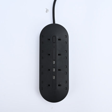 Porous switch wiring socket, home office multi-function plug-in board with 3USB British standard American standard smart socket