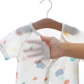 Baby short-sleeve romper, 100% cotton, newborn infant sleep sack, crawling suit, 0-1 year old, summer lightweight clothing