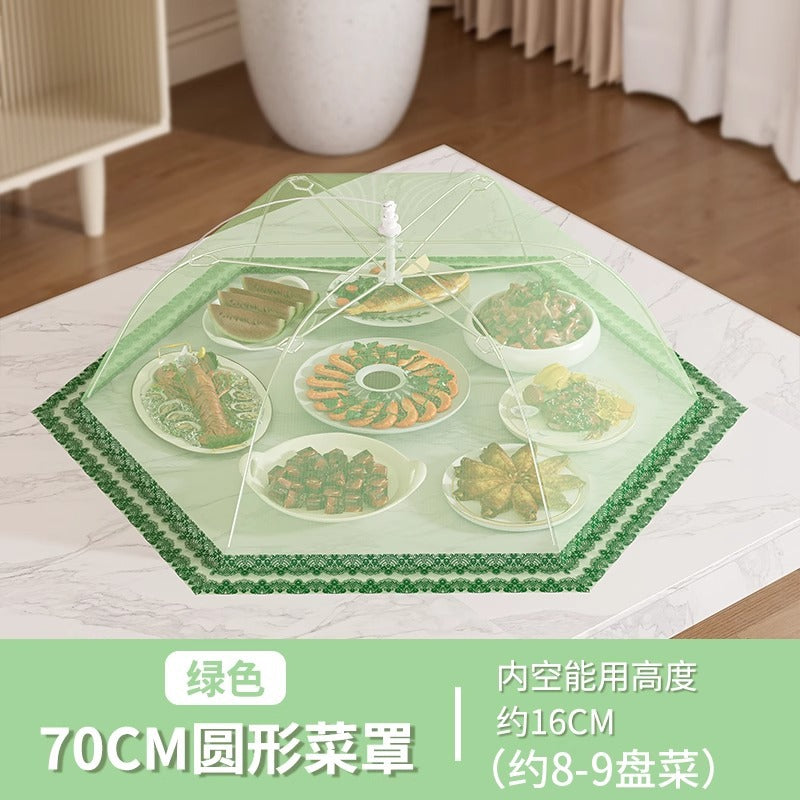Cover for vegetables, household dining table, food dust cover, extra large kitchen anti-mosquito cover for leftovers, bowl cover, foldable