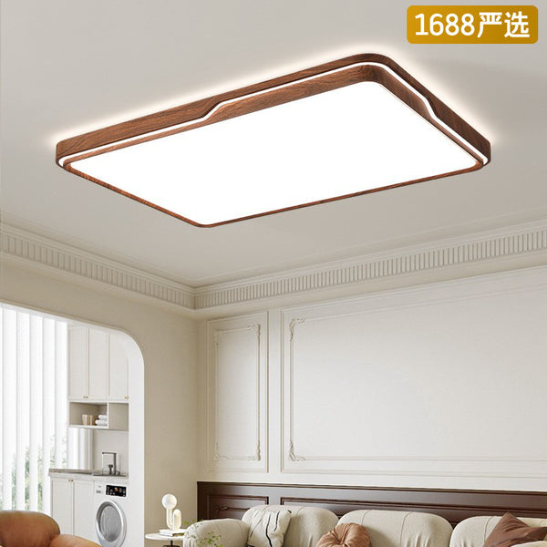 [Strict selection] Medieval ceiling lamps, whole house package combination, simple walnut color household super bright eye protection