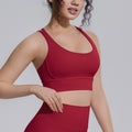 New arrival cross backless sports bra yoga wear topsbubble wrap push-up running training fitness vest for women