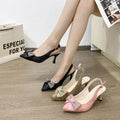 2026exportplus sizeprinting high heels women's outwearfashion style pointed toe bows toe women's sandals