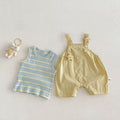 Summercute style baby overalls suitsummer style cartoon outing two-piece setsummercute suit trendy