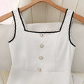 new european and american style elegant french cinched waist sleeveless dress