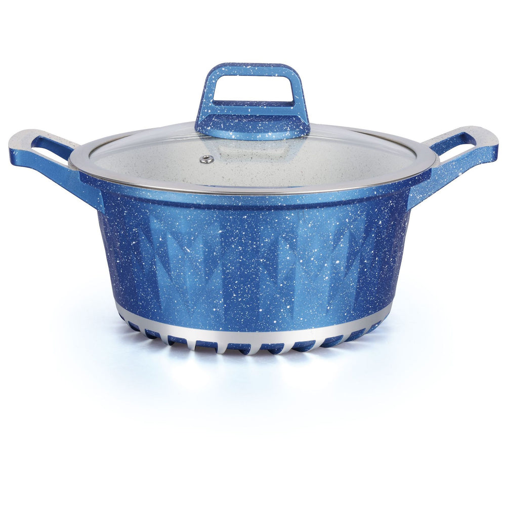 Custom logo diamond-cast aluminum cookware 10-piece set - kitchen essentials for home use: includes stockpots, saucepans, non-stick pans, and large pots