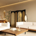 New chinoiserie screen foldablemovable living room entrance tea room bedroom bedside folding screen bamboo moon