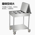 Stainless steel food-grade spice cart - commercial kitchen trolley, small size, multi-functional restaurant mobile cart, serving cart