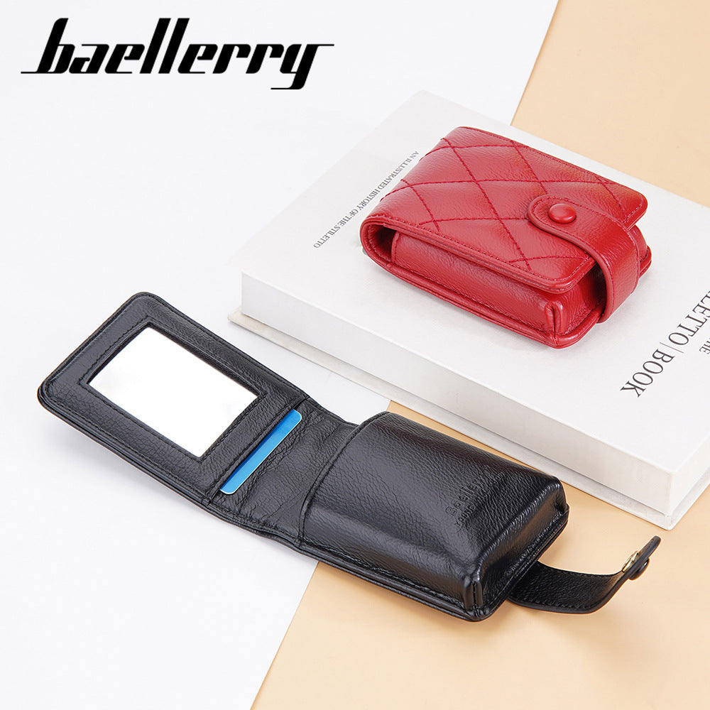 Baellerry's new mini fashion lipstick bag Korean version rhombus buckle change bag with lenses cosmetic bag