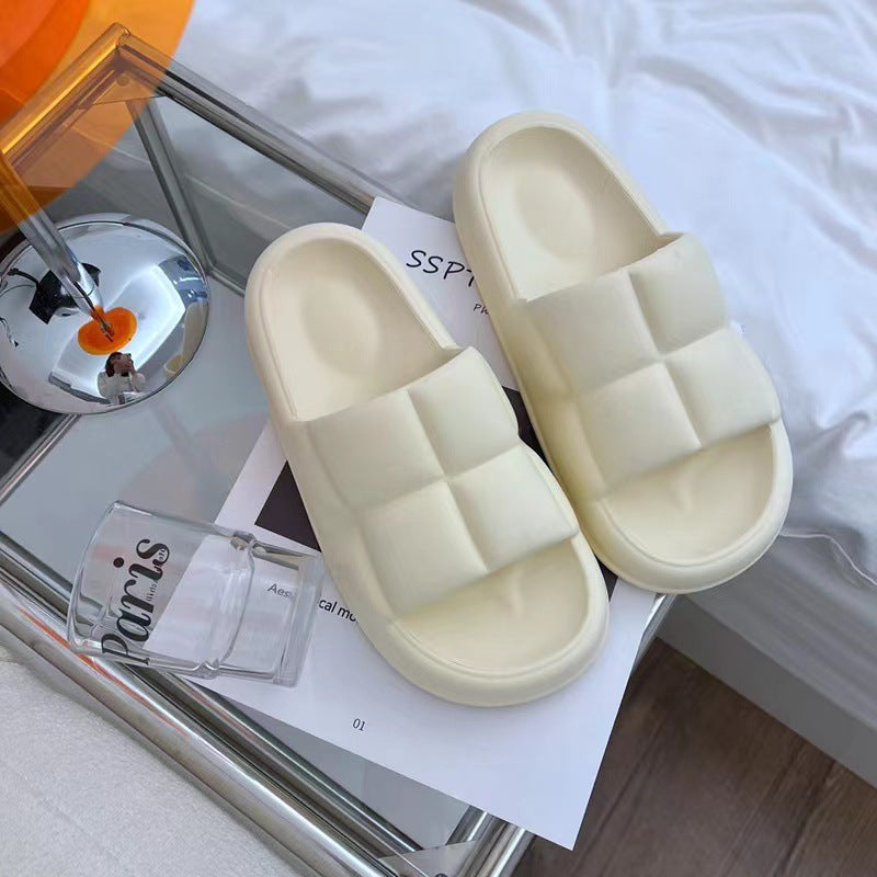 New eva cloud slides: stylish, comfortable, and non-slip summer slippers for women and men. perfect for indoor, bathroom, and outdoor wear. odor-resistant and ideal for couples