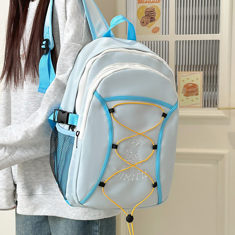 New schoolbag female college student niche design ins simple and versatile junior high school student backpack leisure travel backpack