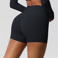 High-waisted, barely-there yoga shorts designed to lift your booty, flatten your tummy, and keep you supported. these quick-drying, breathable, form-fitting shorts are perfect for running, fitness, and any workout