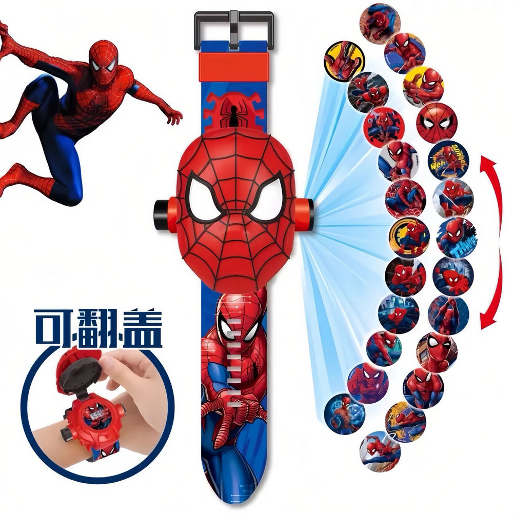 Kids' cartoon electronic watch - ages 3-8 - projector & luminous display - perfect for preschoolers, elementary school students, boys & girls