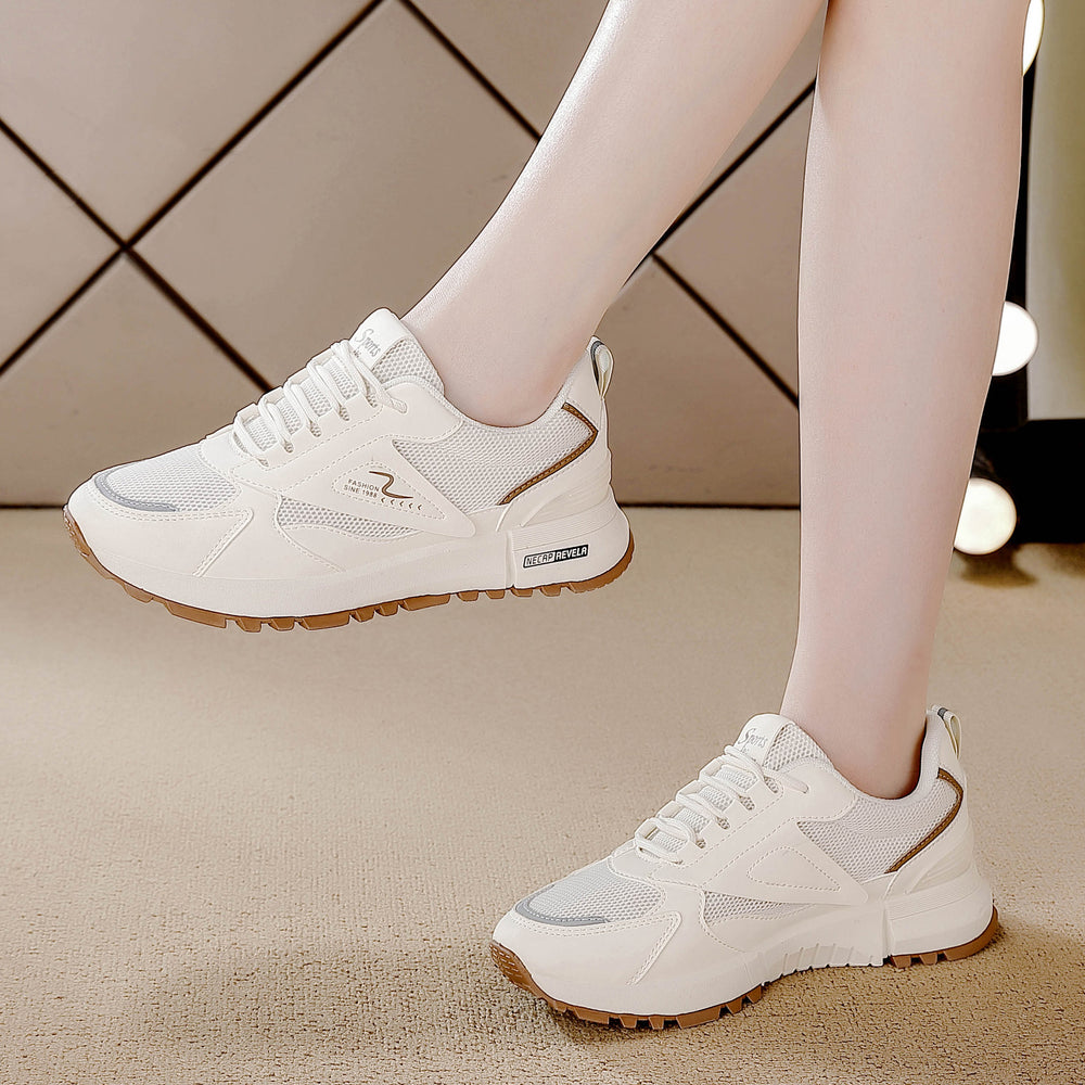Women's sneakers: 2025 spring/summer new arrivals - versatile, trendy mesh, chunky sole, running shoes, fashionable flats for women