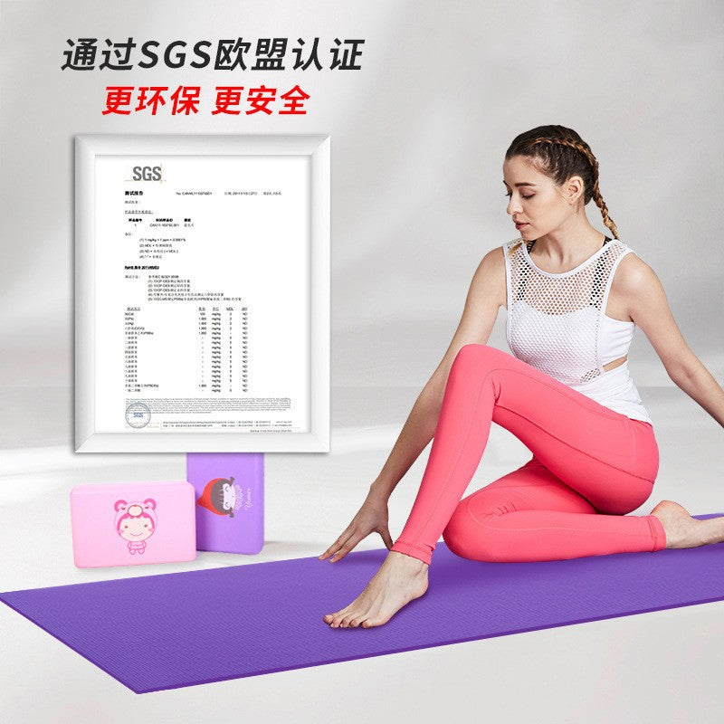 exclusive yoga mat printing pvc4mm foreign trade supply sports fitness mat dance mat shock-absorbing silent mat