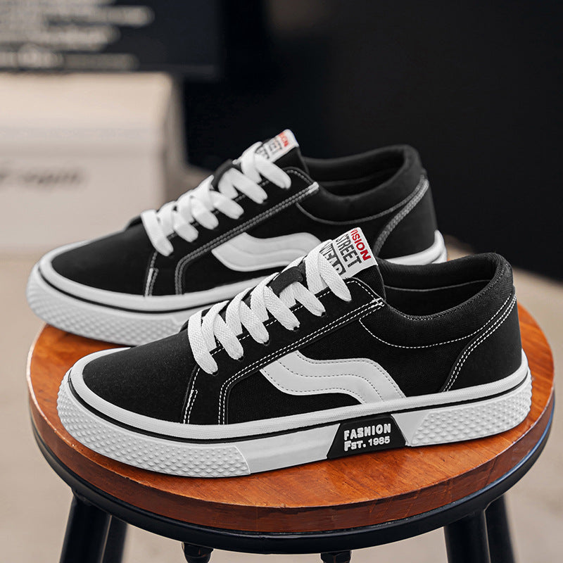 Men's 2026 spring new arrival: breathable, versatile skate shoes - soft sole, casual, sporty, trendy, and stylish canvas sneakers