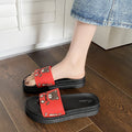 Summer high heel platform slippers women's outdoor new cute cartoon bear height increasing non-slip sandals women's fashion shoes