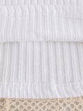 new autumn/winter cross-border girls' high-neck ruffle knit top & heavy-duty denim beaded skirt pants two-piece set