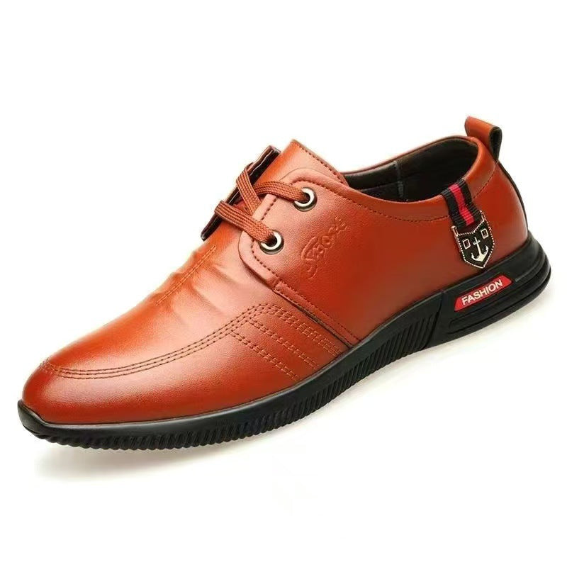 【100% soft leather】casual leather shoes - spring/summer breathable men's korean style, breathable, non-slip, versatile soft leather shoes