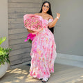 European and american cross-border women's clothing:  summer new arrivals - elegant, fresh, beach-resort style ruffle-trimmed floral dress