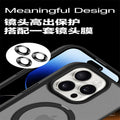 Magnetic lens protector case with kickstand for iphone 16, apple 17 pro, skin-feel matte hard case