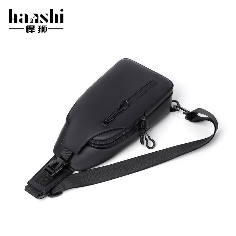 Fashion Men's Premium Breast Bag Casual Shoulder Women's Crossbody Bag Commuter Waterproof Chest Bag Travel Shoulder Bag Tide