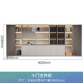 4.1m door filing cabinet (grey technical wood*khaki)