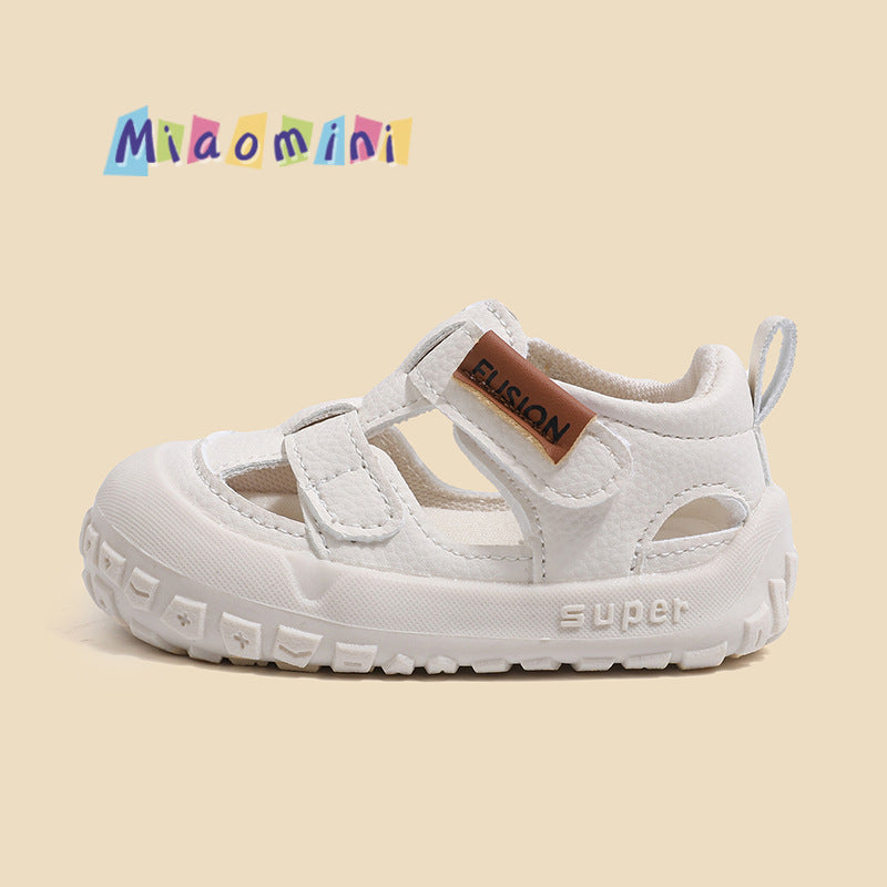Boys' lightweight closed-toe sandals - new summer collection: breathable, soft-soled prewalker shoes for babies and toddlers - anti-slip, durable, and casual