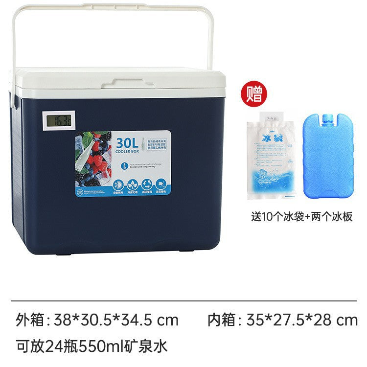 Insulated box outdoor camping picnic ice cube refrigerated car refrigerator commercial cold box stall ice box portable ice bucket