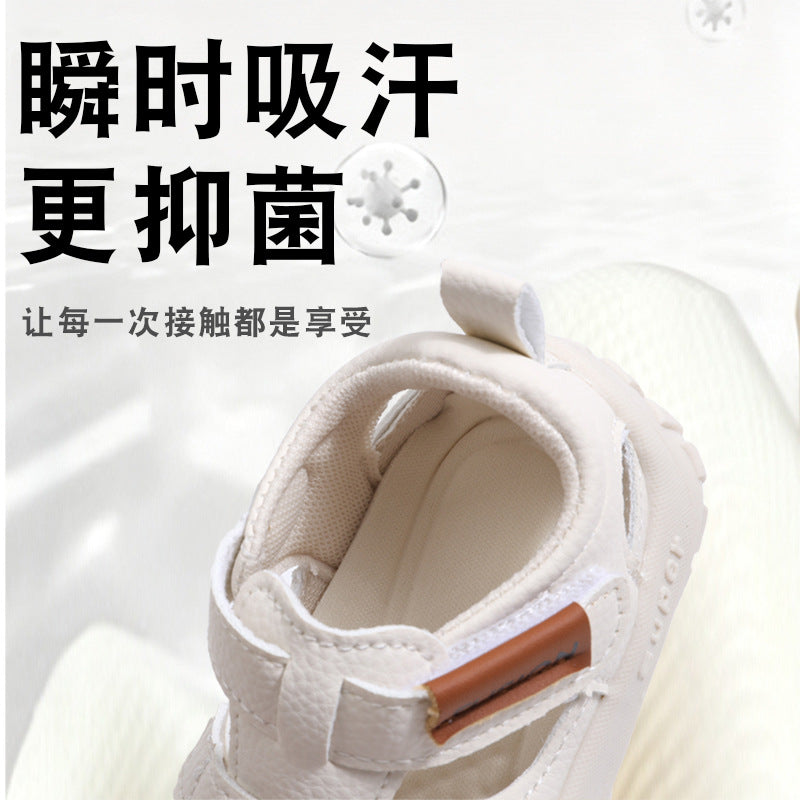 Boys' lightweight closed-toe sandals - new summer collection: breathable, soft-soled prewalker shoes for babies and toddlers - anti-slip, durable, and casual