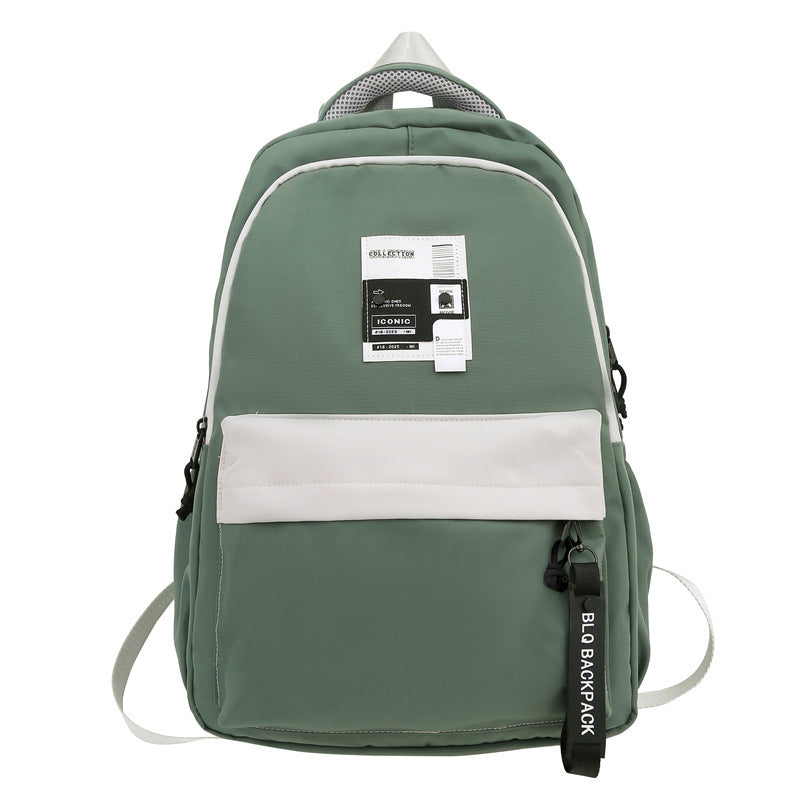 New schoolbag Korean version large-capacity backpack Mori simple high school junior high school students waterproof and wear-resistant flat backpack