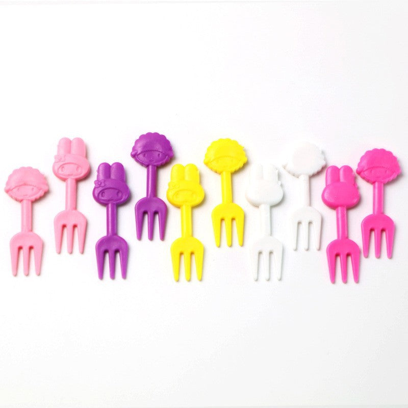 cartoon fruit fork set - cute animal creative fruit picks, bento fruit forks, dessert forks - wholesale