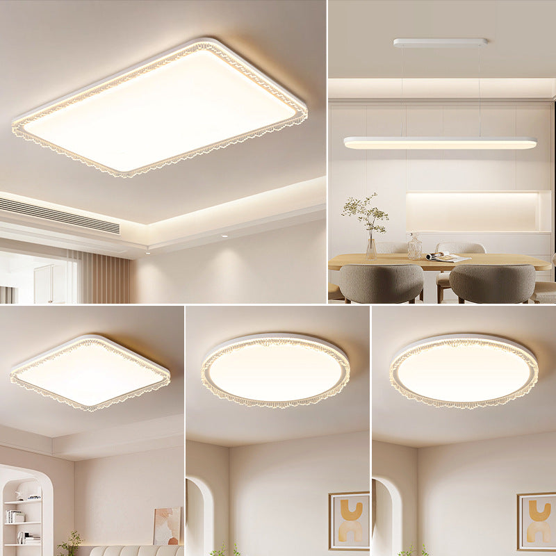 Living room light ceiling light simple modern French cream wind full spectrum eye protection Zhongshan lighting whole house combination package