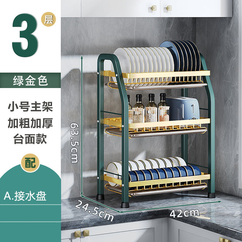 Kitchen Shelf Dishes and Plates Storage Rack Drain Rack Household Multifunctional Bowl Rack Dish and Chopsticks Storage Box Bowl Rack