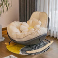 Lazy sofa eggshell scandinavian style bedroom casual single sofa can lie down and sleep new arrival metal penguin rocking chair