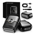 Mini electric shaver reciprocating magnetic 4-blade head led digital display washable quick charge portable razor cross-border