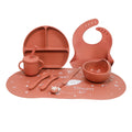 hot seller: baby food-grade silicone utensil set - 8-piece kids' dinnerware set for weaning and feeding