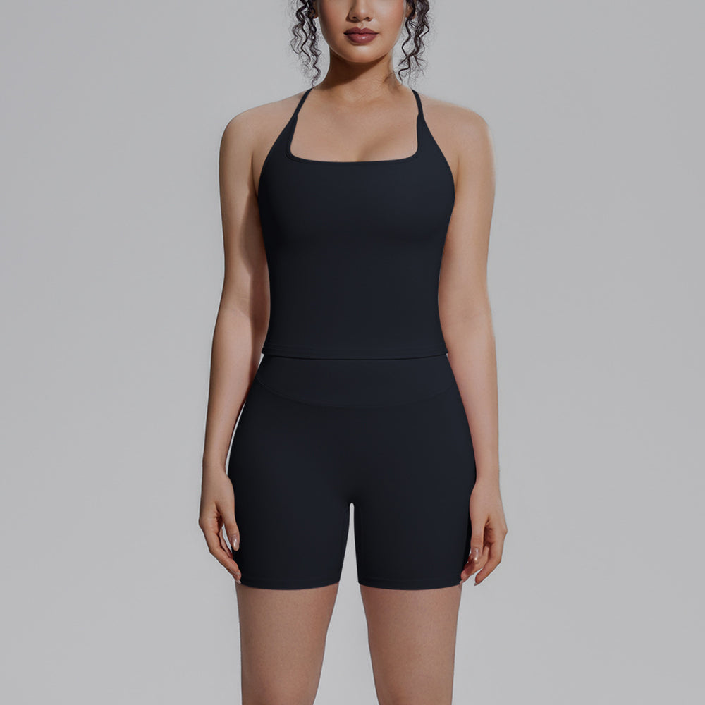 New nude feel racerback compression workout set - high waist, butt-lifting pilates & yoga activewear set