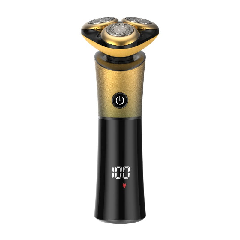 3-in-1 magnetic floating triple-blade electric shaver for men - washable, quick-charge, multi-function razor set