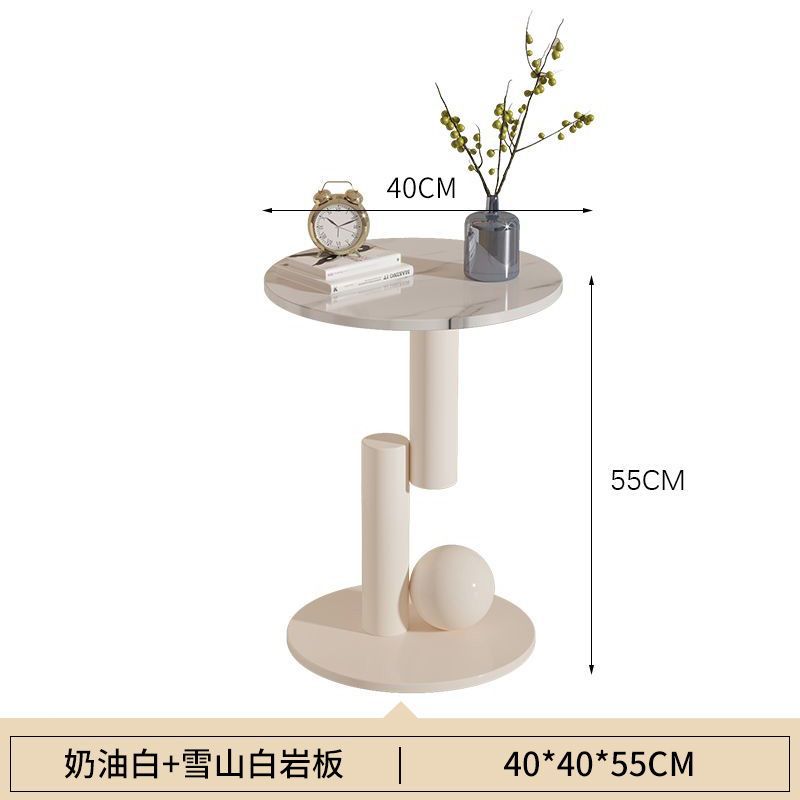 Creative accessible luxury round slate coffee table table balcony office sofa living room small apartment small table side table bedside