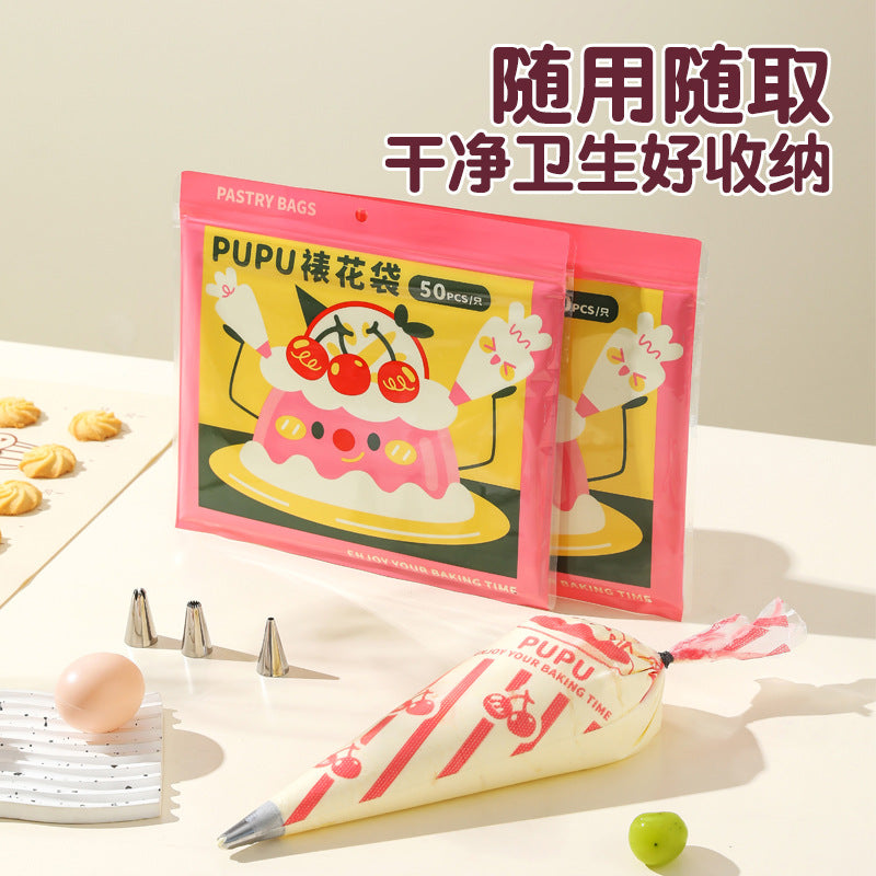 Baby food supplement making with piping bags, food grade piping bags, disposable baking tools, for home complete set of milking flowers