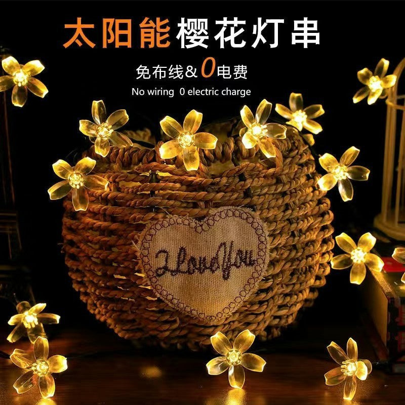 LED solar energy project small colorful lights flashing lights string lights household outdoor garden balcony decorative lights waterproof star lights