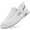 Men's leather sneakers - spring 2026 new collection: breathable, athletic, casual, trendy, and versatile white shoes for teens and young adults