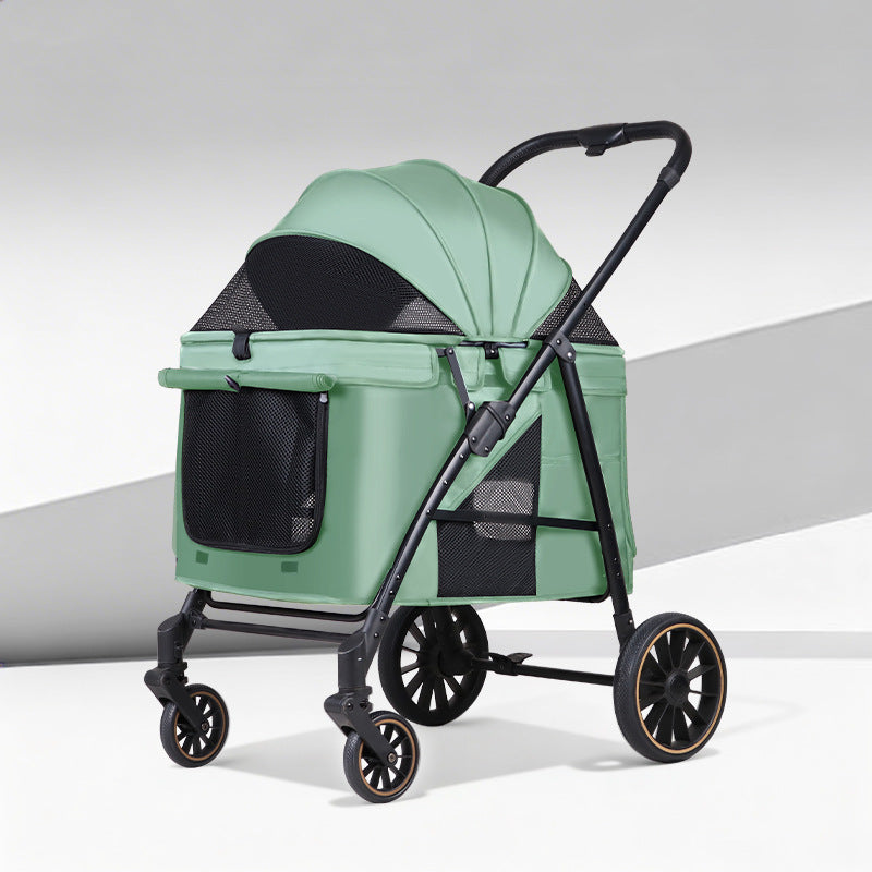 2026 new arrival: factory direct wholesale of medium to large lightweight pet strollers - outdoor foldable cat carriers and dog pushchairs