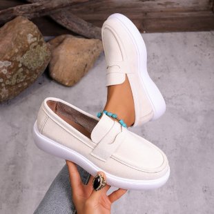 spring/autumn new arrivals: plus-size chunky sole flats for women, sizes 36-43. wholesale available. dropshipping to  and