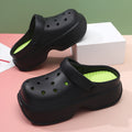 Thick sole crocs women's summer outwear 2026new arrivalnon-slip beach sandals show heightcute baotou slippers women
